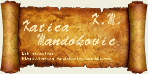 Katica Mandoković vizit kartica